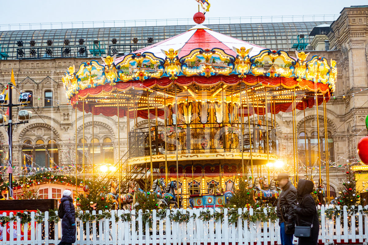 Winter Carousel in Red Square, Moscow Russia
